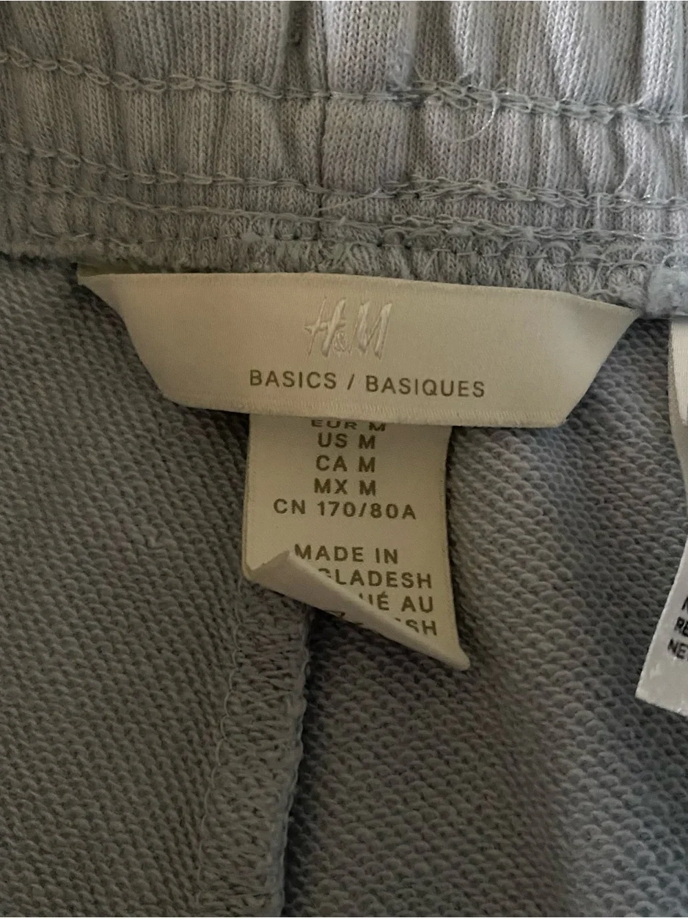 H&M Basics Baby Blue Sweat Shorts